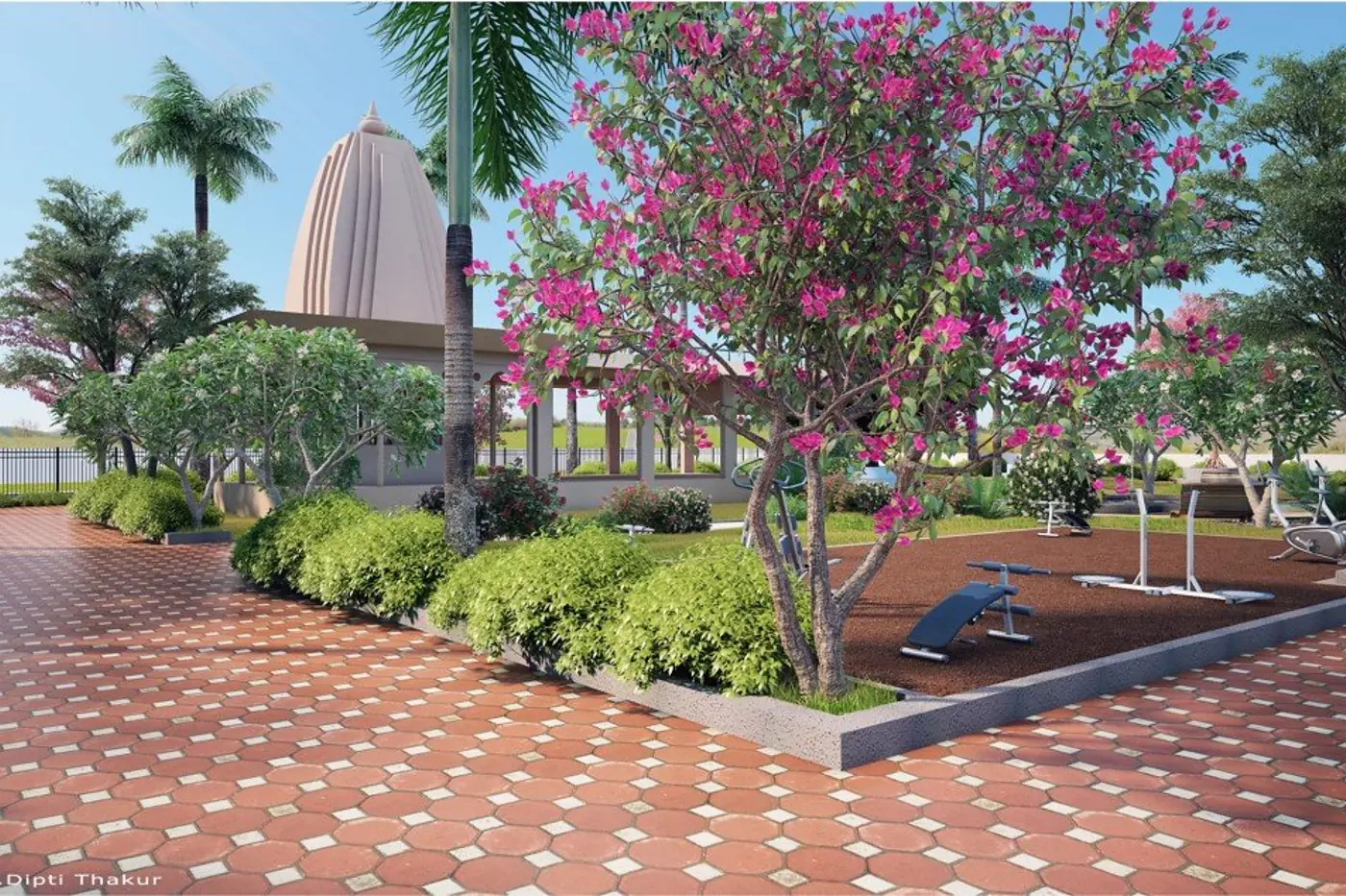 Satana Project paved approach and common landscape