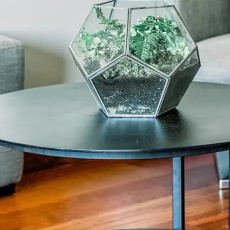 Interior styling detail on a living room table