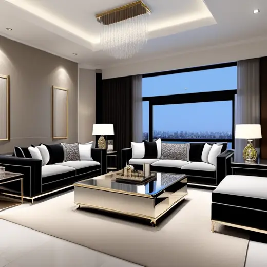 Formal living room with premium finishes